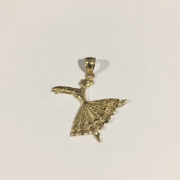 14k Yellow Gold Dancing 💃 Ballerina Charm